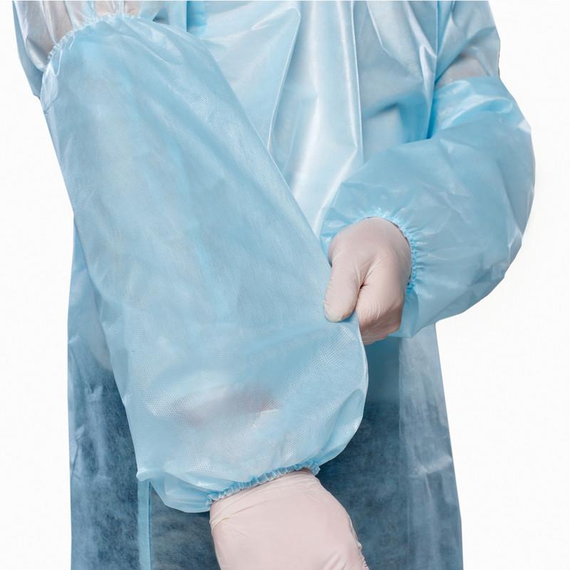 Нарукавники, ламінований спанбонд 45 g/m2 (г/м2) + спанлейс 45 g/m2 (г/м2), стерильні, одноразового використання, ТМ «АХІЛЛ»